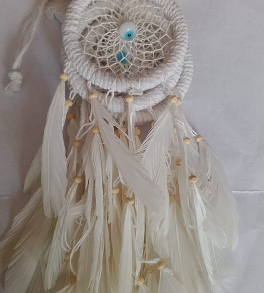 Dream Catcher White Evil Eye