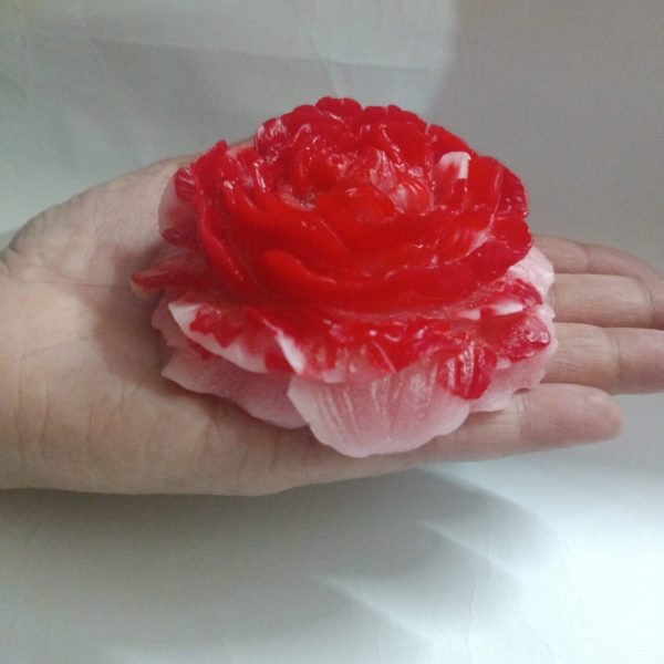 Handmade Peony Flower Candle